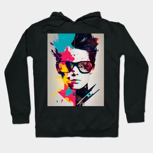 Modern pop art style woman portrait Hoodie